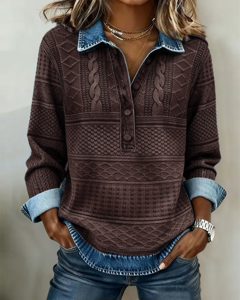 Contour | Structured Half-Button Sweatshirt