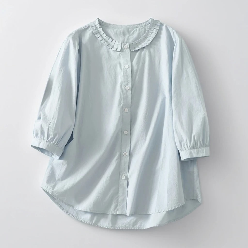 ALESSA LINEN BLOUSE 0