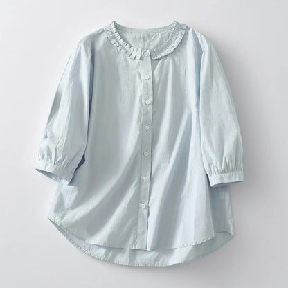 ALESSA LINEN BLOUSE 0