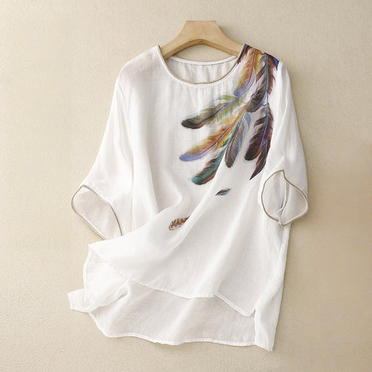 ALEXA LINEN BLOUSE 0