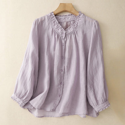 CAROLINA LINEN BLOUSE 0