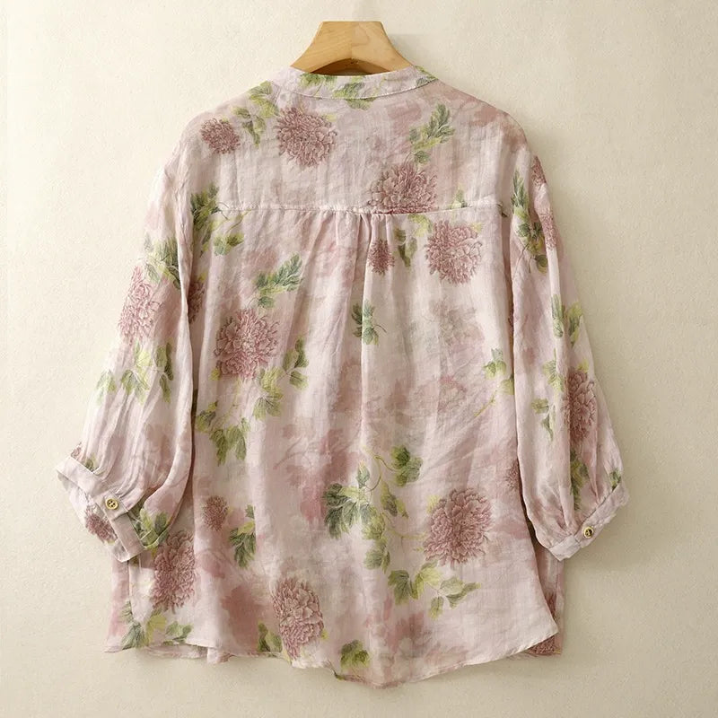CLAUDIA LINEN BLOUSE 1