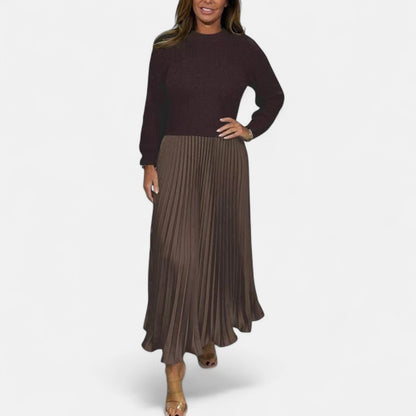 Cascade | Knit & Pleated Maxi Skirt with Knitted Sweater 11