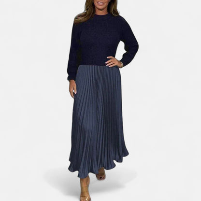 Cascade | Knit & Pleated Maxi Skirt with Knitted Sweater 3