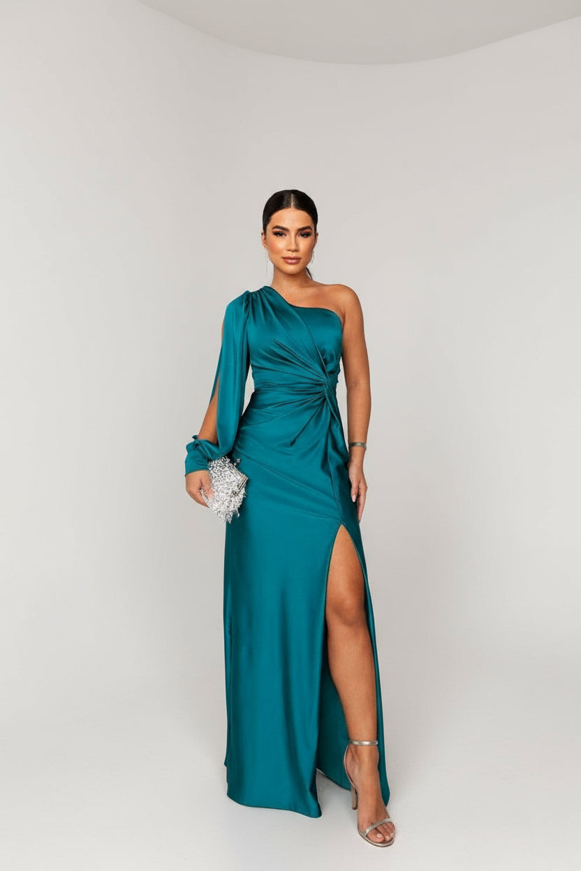 Isadora One Shoulder Dress | Effortless Elegance for Timeless Moments 4