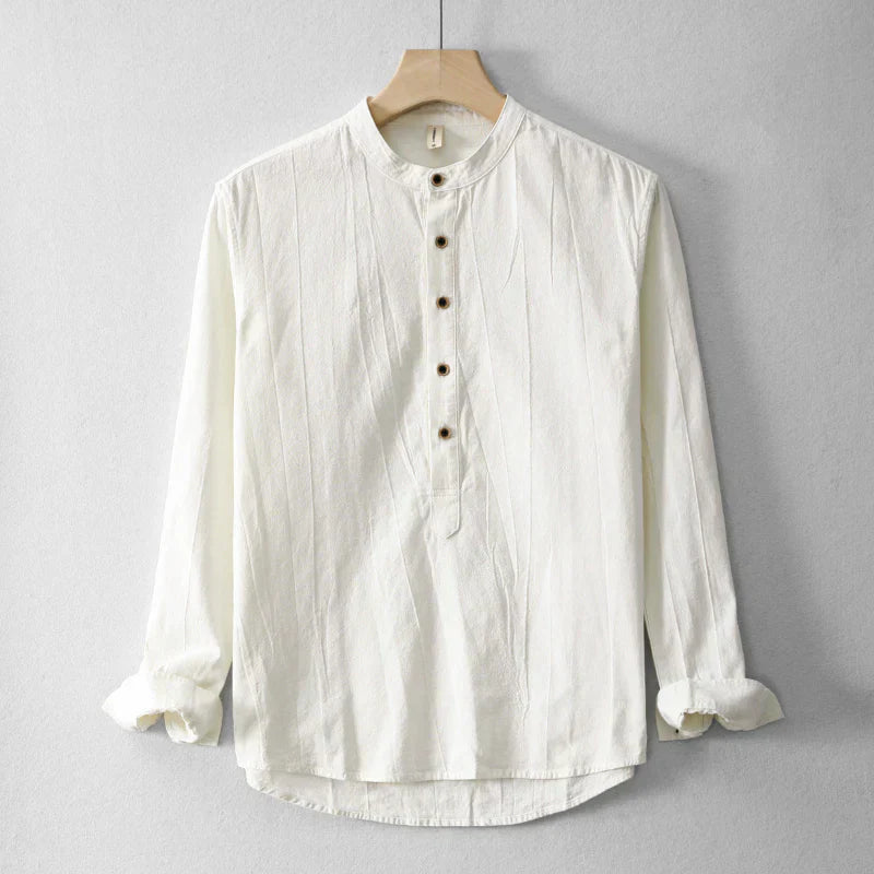 LINEN HENLEY SHIRT 2