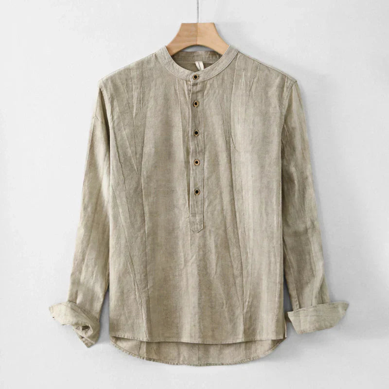 LINEN HENLEY SHIRT 3