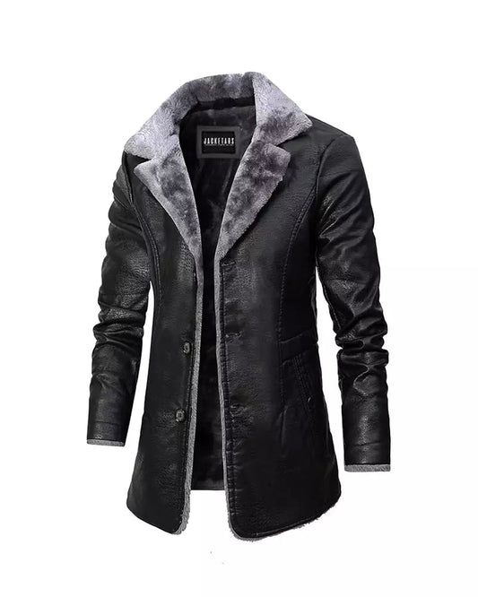 Marcell™ Faux Leather Fur Jacket, Effortless Comfort for Winter Elegance 0