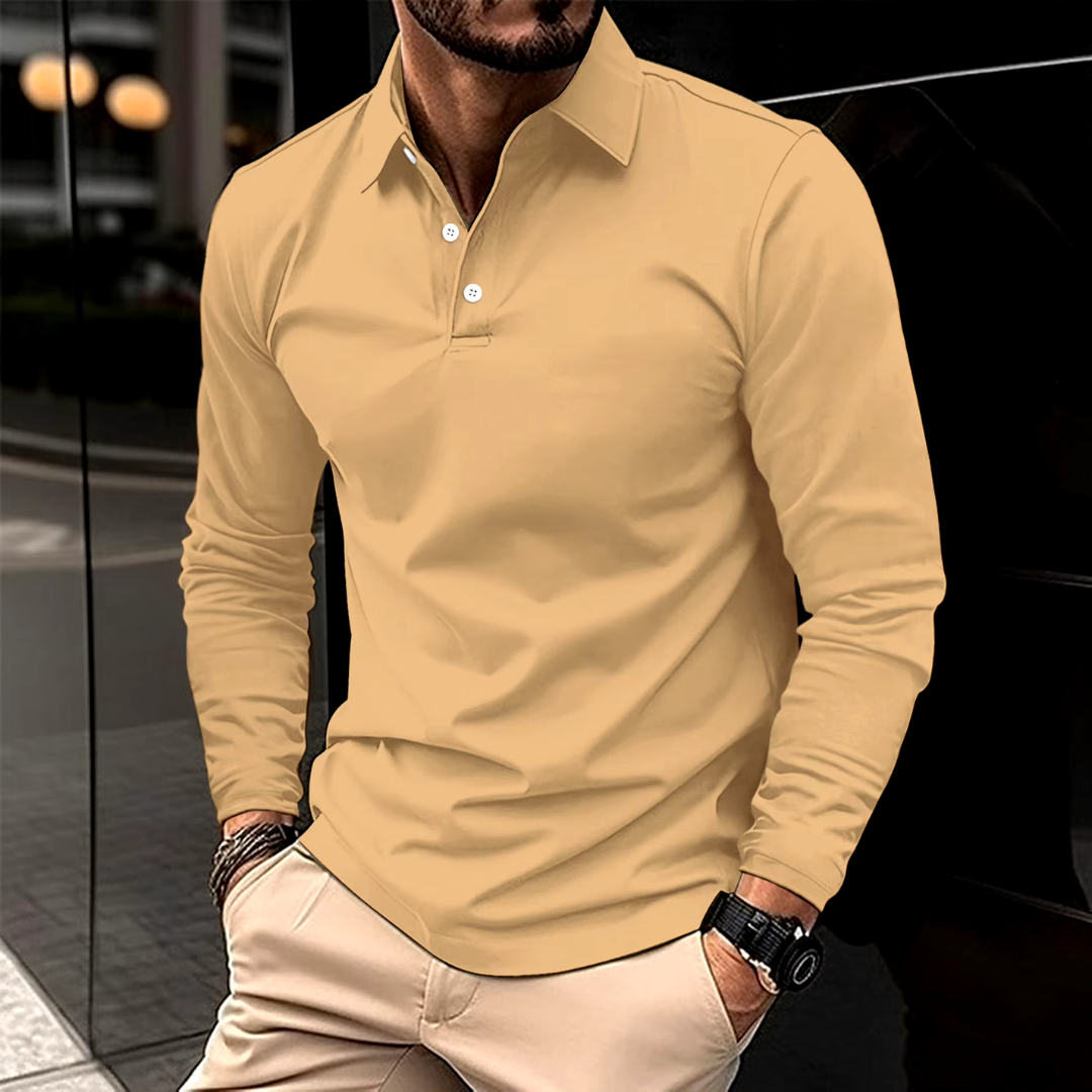 Nuno™ | Casual Long-Sleeved Polo 6
