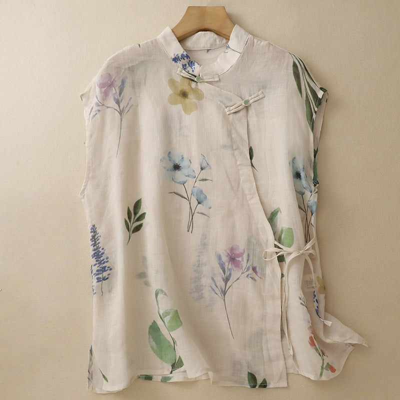 OLIVIA LINEN BLOUSE 0
