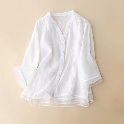 RISA LINEN BLOUSE 0