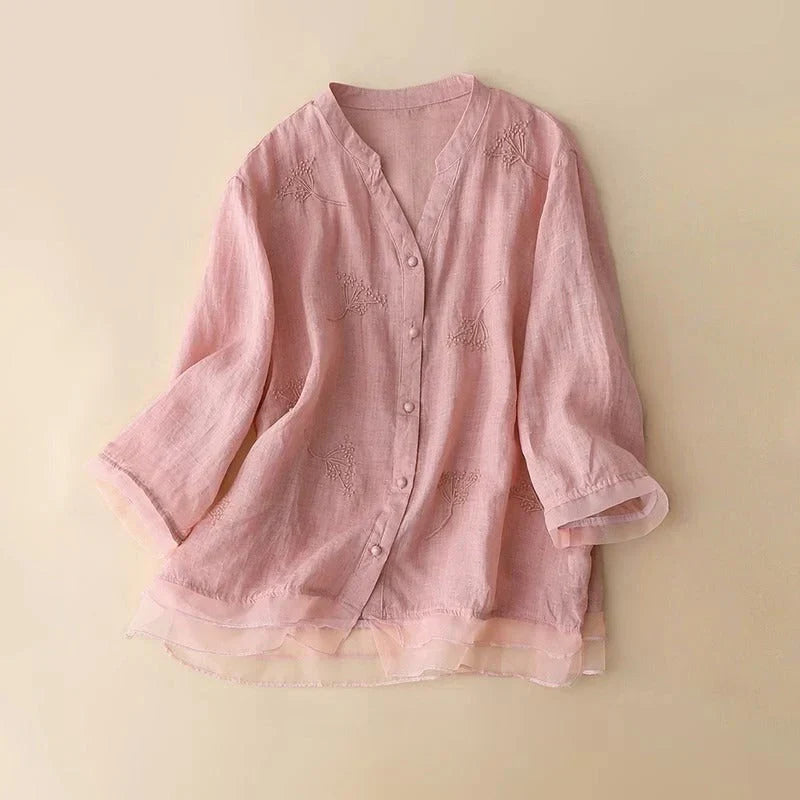 RISA LINEN BLOUSE 1