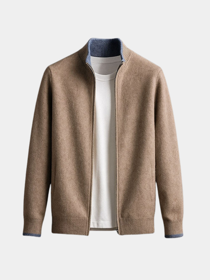 Refined Comfort | Effortlessly Stylish Zip-Up Knit Jacket 1