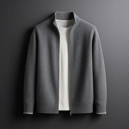 Refined Comfort | Effortlessly Stylish Zip-Up Knit Jacket 2