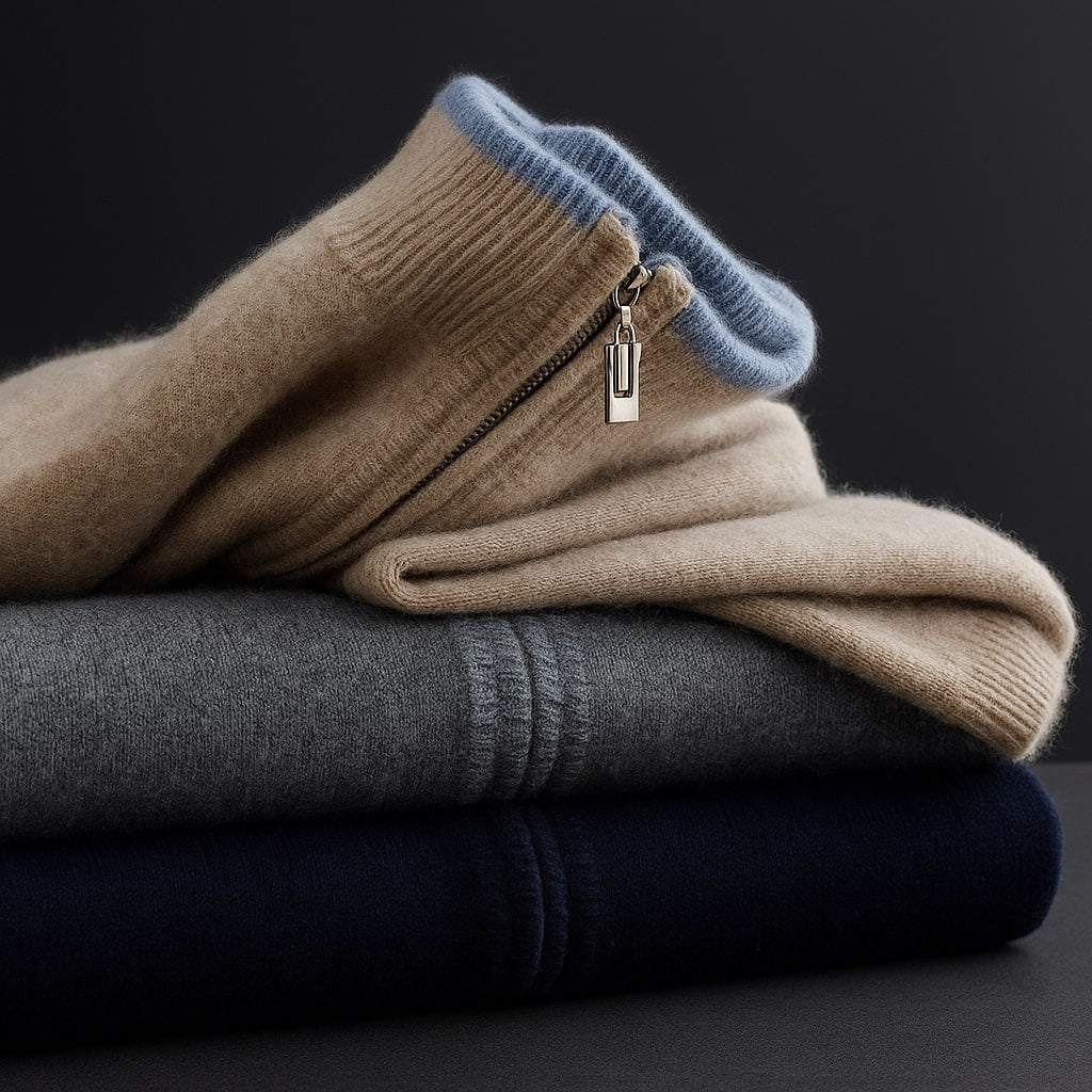 Refined Comfort | Effortlessly Stylish Zip-Up Knit Jacket 7
