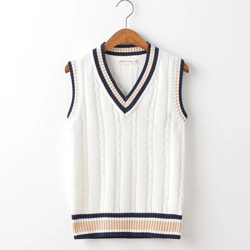 V NECK KNIT VEST 1