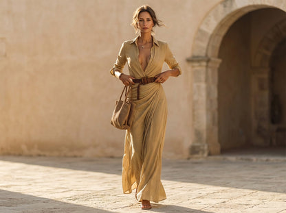 Luna | Long Sleeve Maxi Dress with Chic Versatility for Every Event